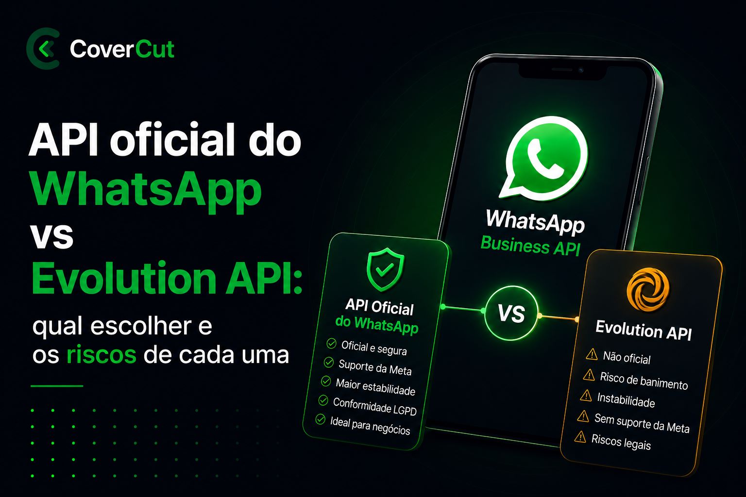 API oficial do WhatsApp vs Evolution API: qual escolher e os riscos de cada uma